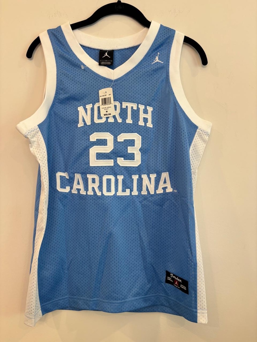 Michael Jordan UNC #23 Jordan Jersey Carolina Blue NWT Size M #A53